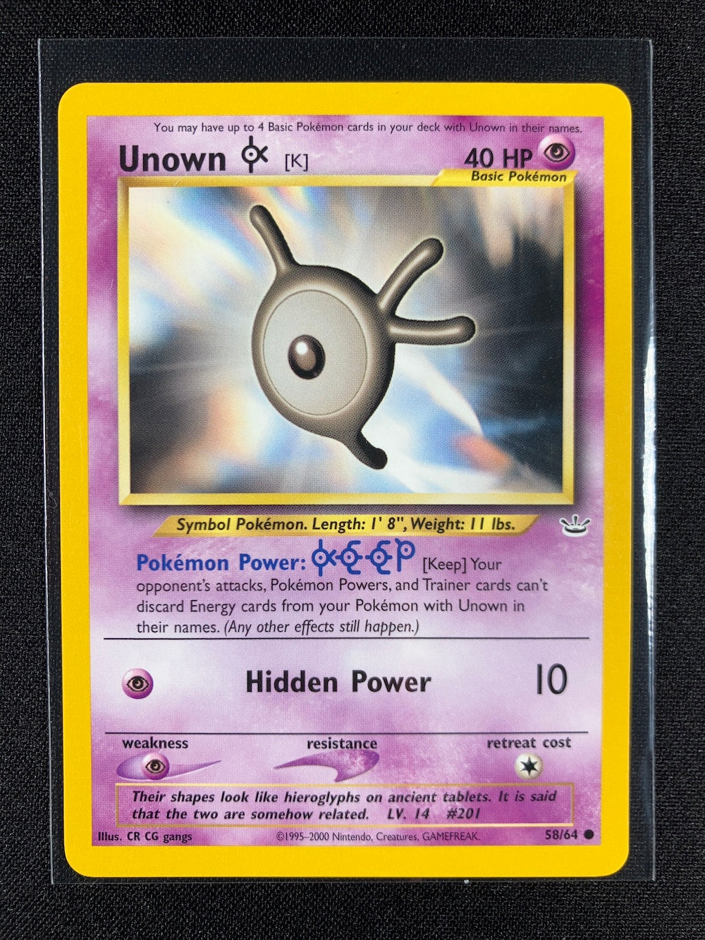 Unown K - Neo Revelation - #58