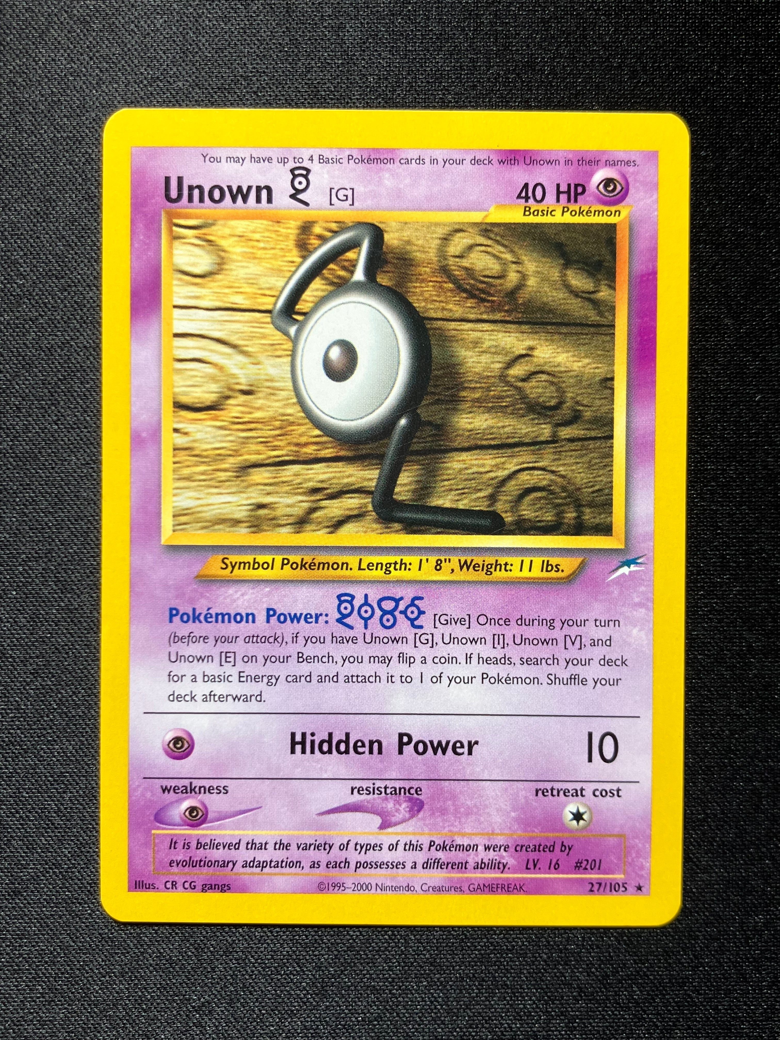 Unown G - Neo Destiny - #27