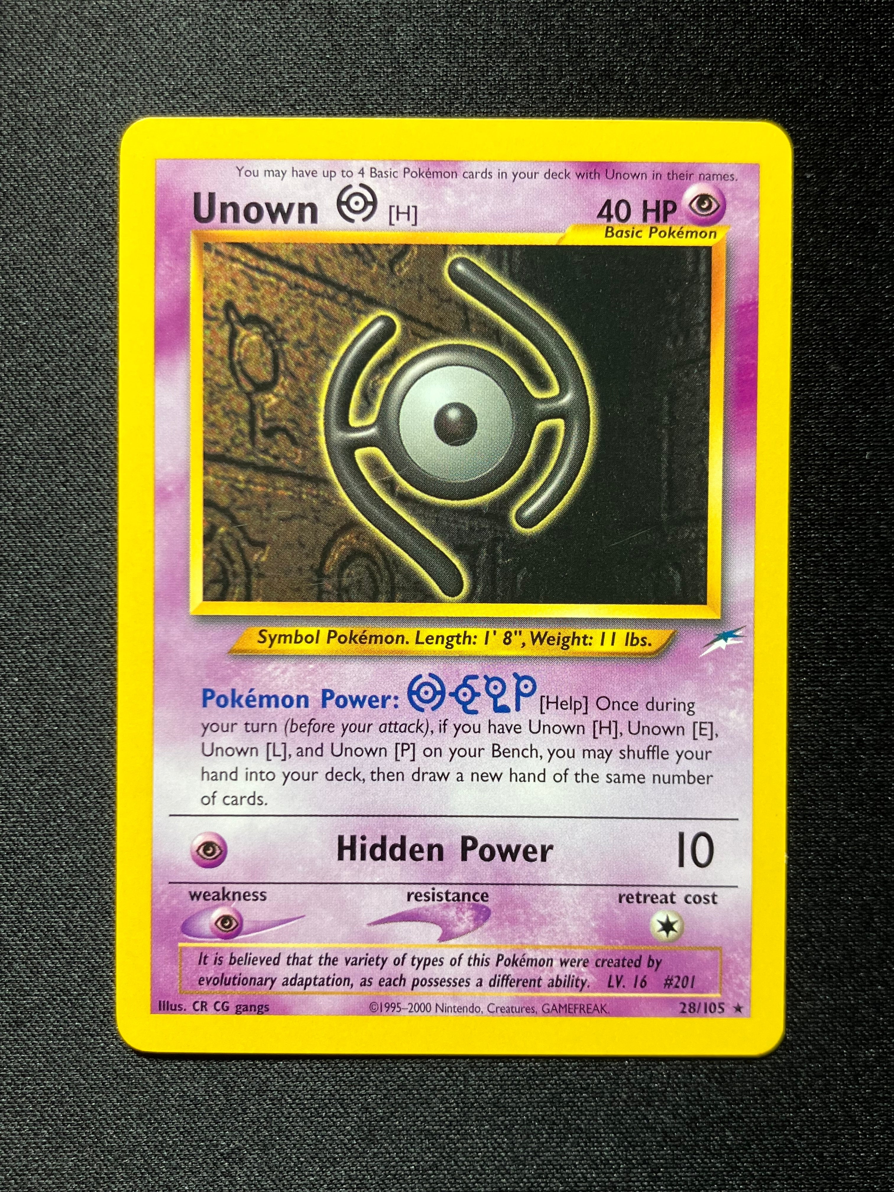 Unown H - Neo Destiny - #28