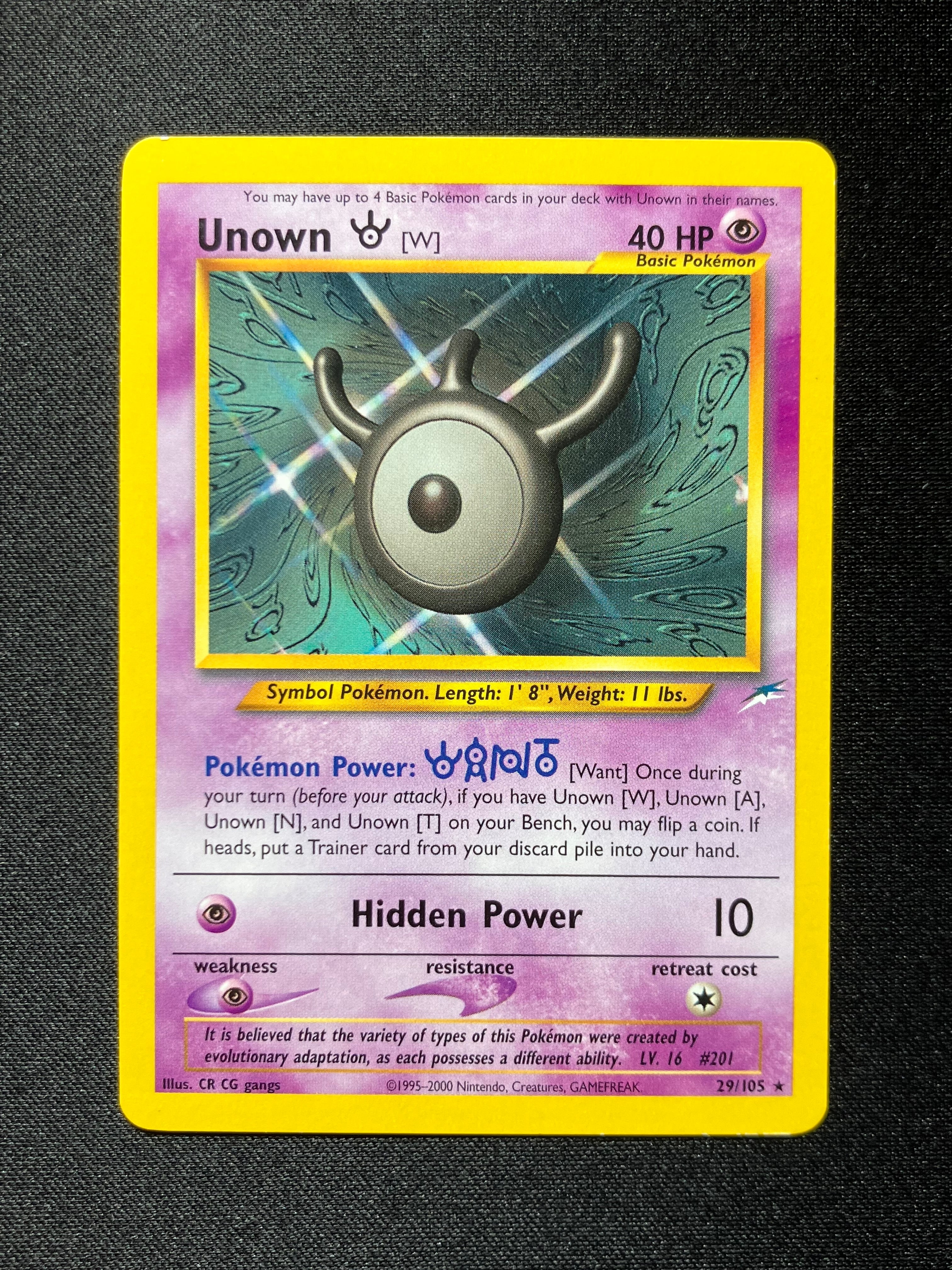 Unown W - Neo Destiny - #29