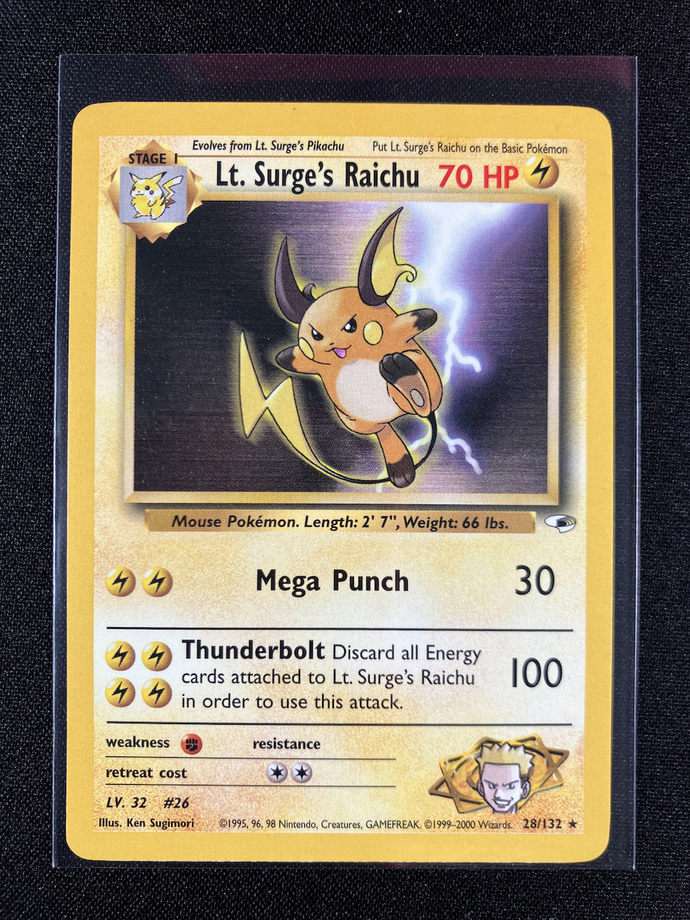 Lt. Surge's Raichu - Gym Heroes - #28