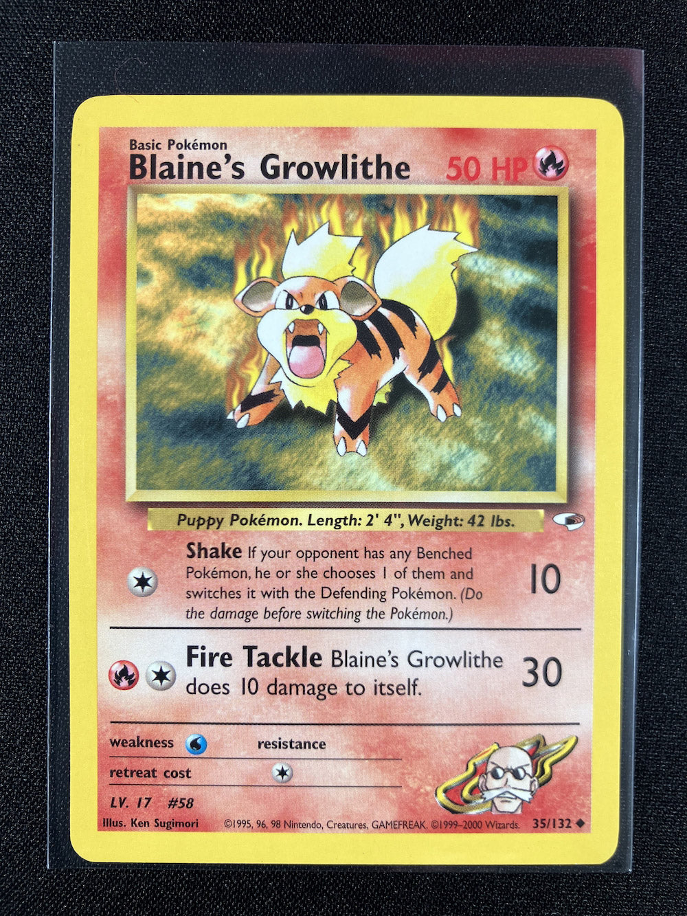 Blaine's Growlithe - Gym Heroes - #35