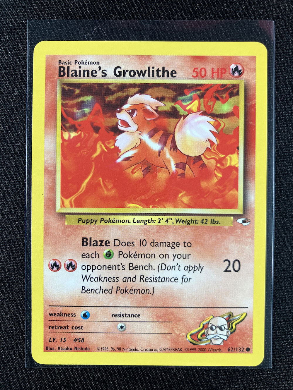 Blaine's Growlithe - Gym Heroes - #62