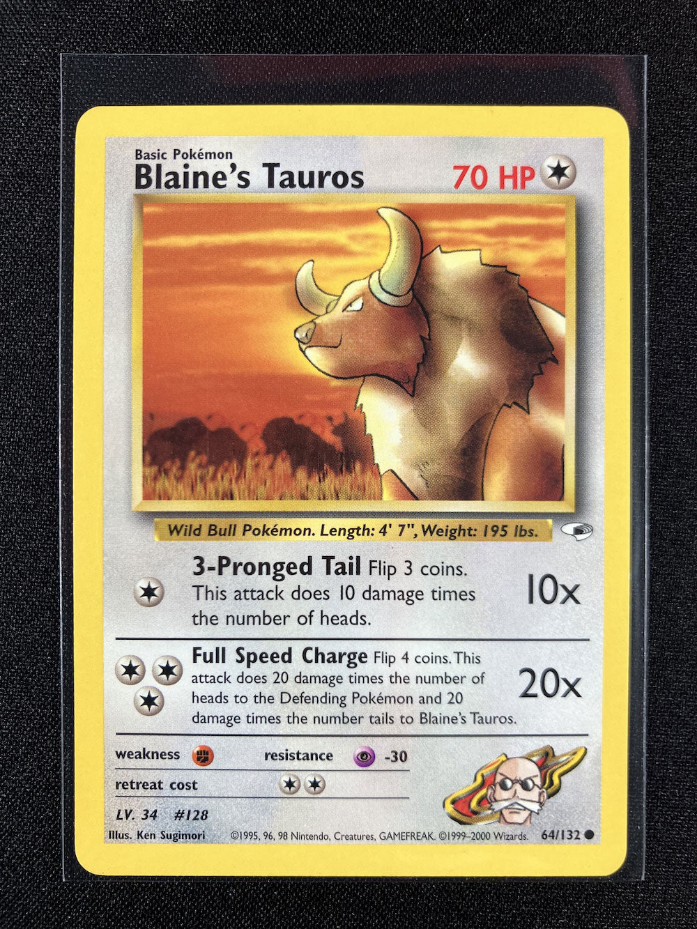 Blaine's Tauros - Gym Heroes - #64